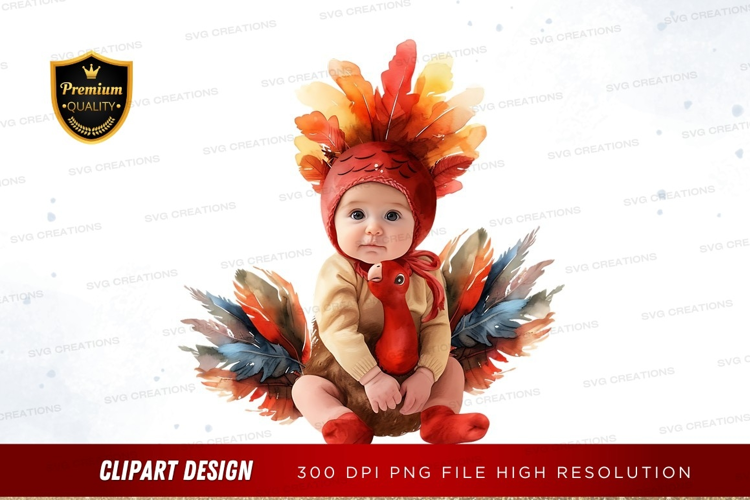 Baby in turkey costume