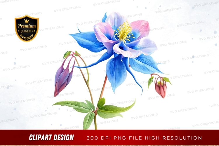 Blue Flower Clipart Image 16