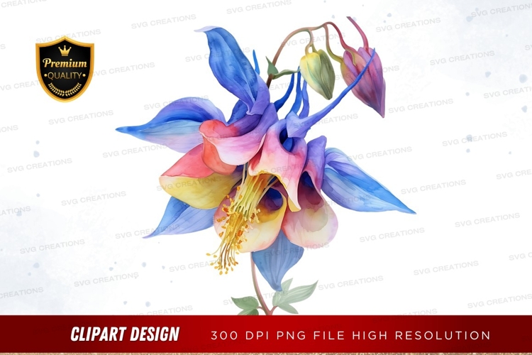 Blue Flower Clipart Image 14