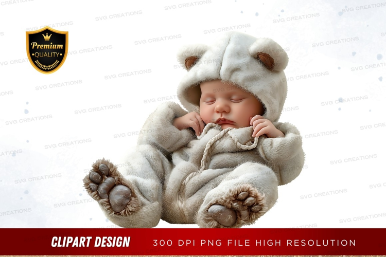 Sleeping baby in owl onesie