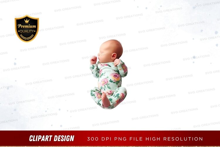 Baby in floral onesie example image 1