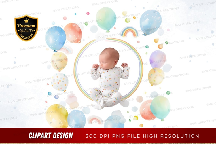Baby celebration with balloons