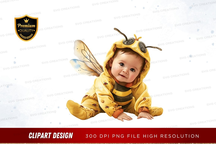 Baby in bee costume