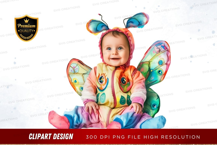 Baby in butterfly costume