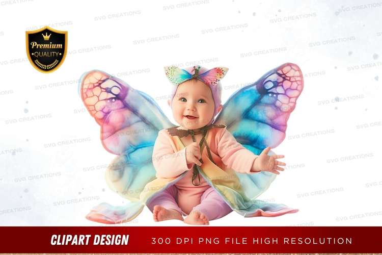 Baby in butterfly costume