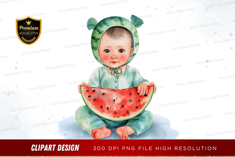 Baby in watermelon costume