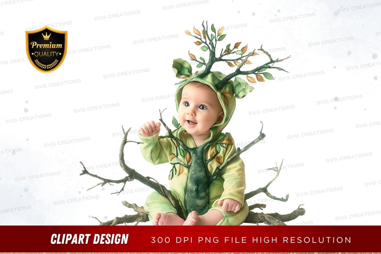 Baby in tree costume