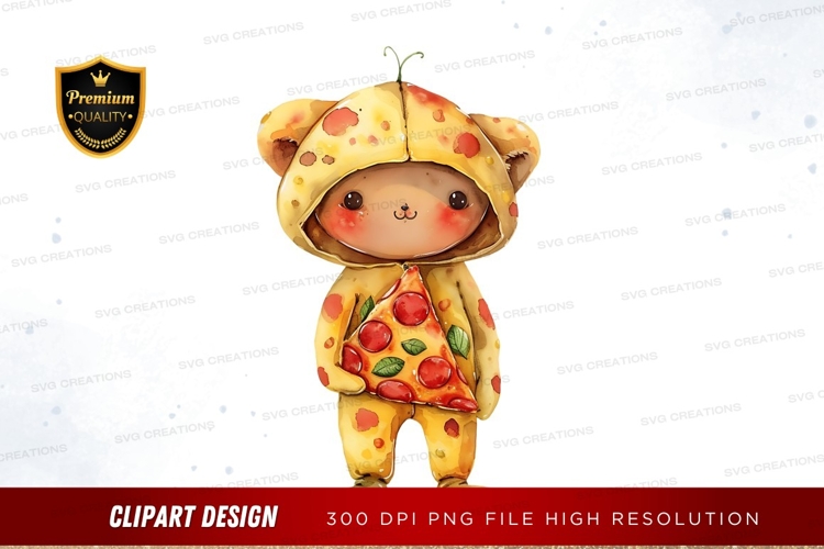 Pizza bear clipart png