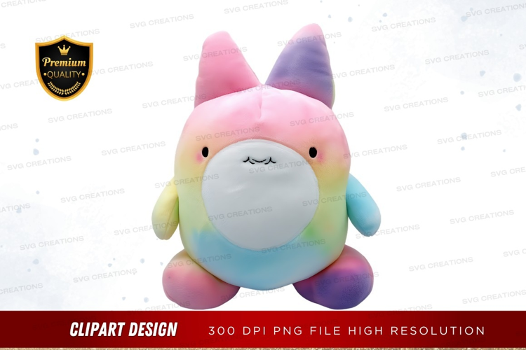 Rainbow cat plush toy