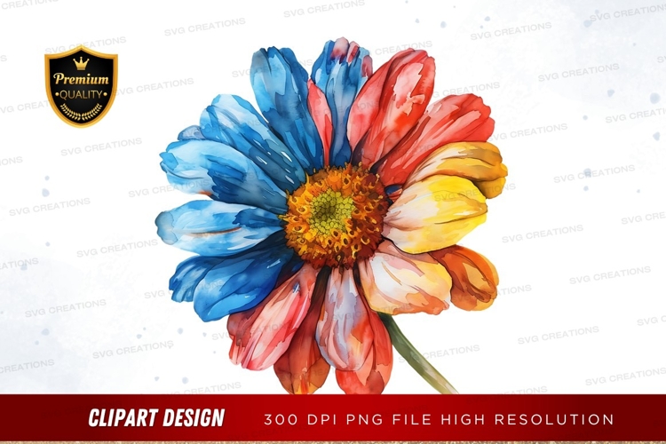 Blue Flower Clipart Image 22