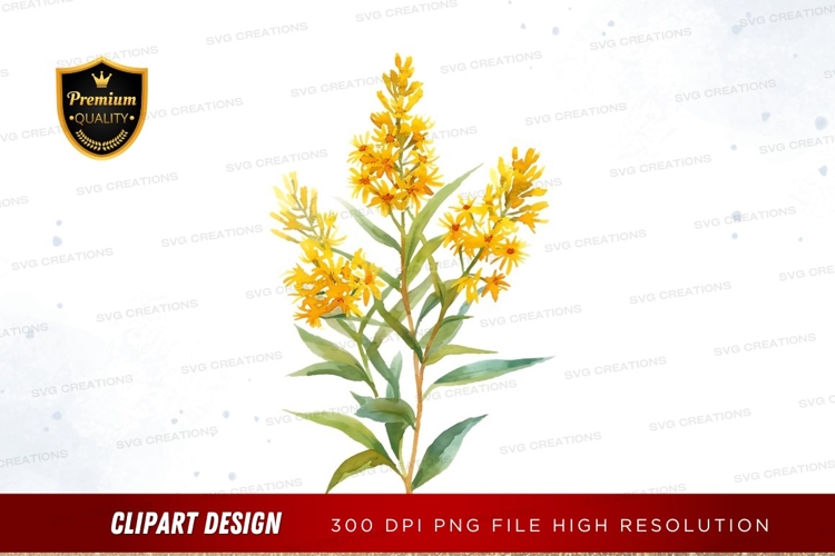 Yellow Flower Clipart Image 23