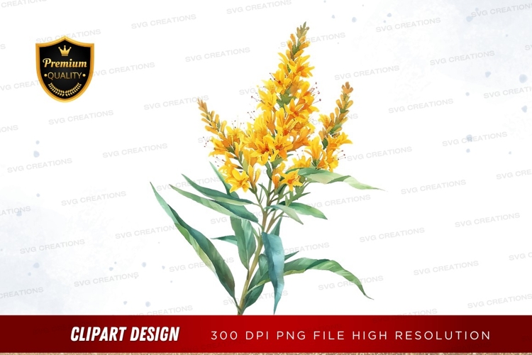 Yellow Flower Clipart Image 18