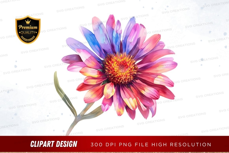 Purple Flower Clipart Image 21