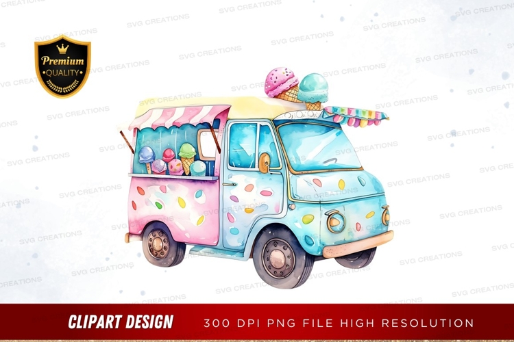 Ice Cream Truck Clipart Image 11