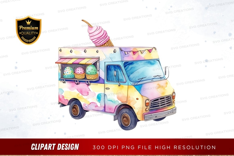 Ice Cream Truck Clipart Image 6