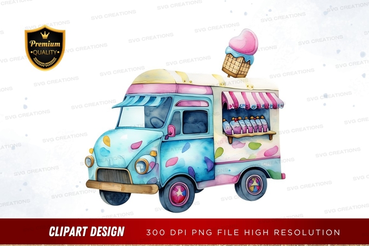 Ice Cream Truck Clipart Image 5