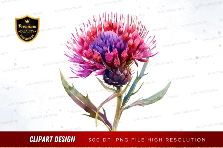 Purple Flower Clipart Image 18