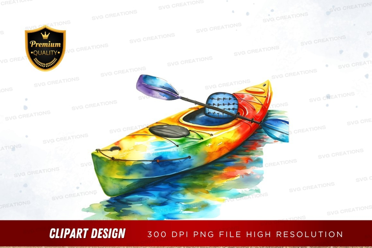 Vibrant kayak on water