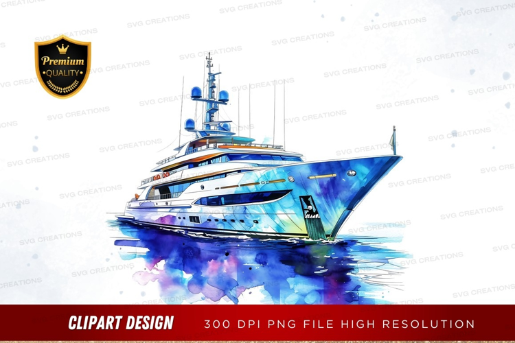 Luxurious yacht on calm waters