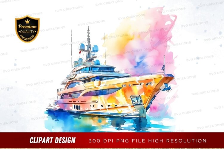 Luxury yacht on calm waters example image 1