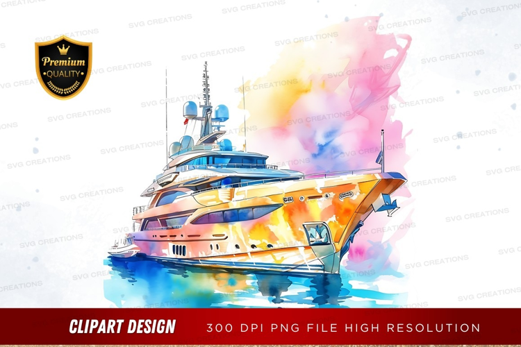 Luxury yacht on calm waters