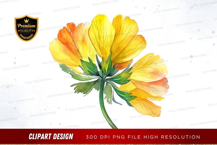 Vibrant yellow flowers clipart png