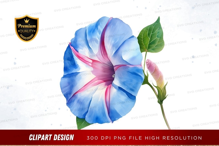 Blue Flower Clipart Image 24