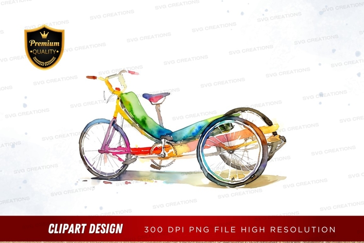 Colorful bicycle clipart png