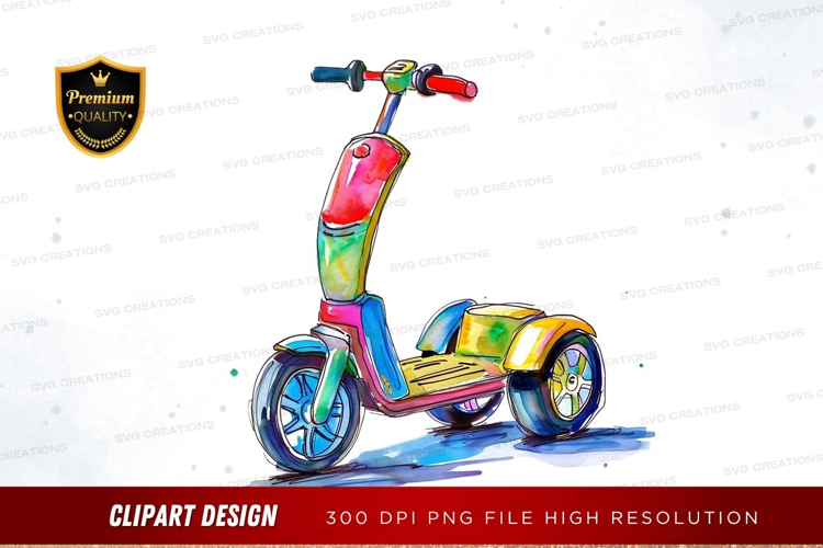Colorful electric scooter