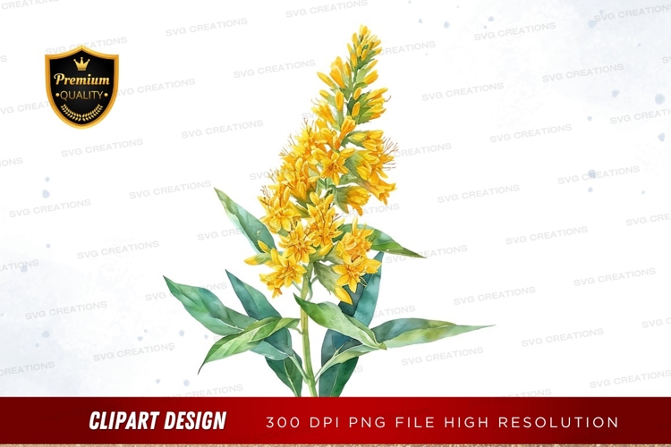 Yellow Flower Clipart Image 5