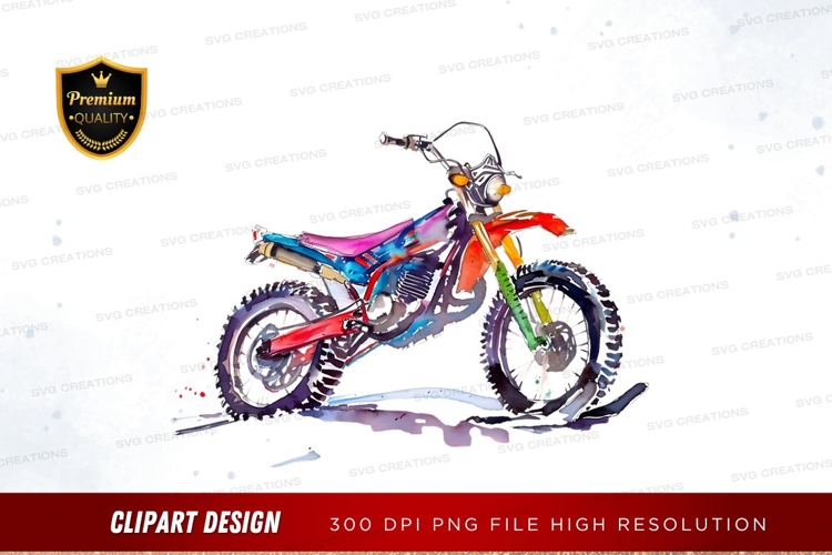 Vibrant dirt bike clipart png