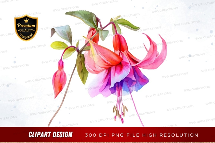 Purple Flowers Clipart Image 4