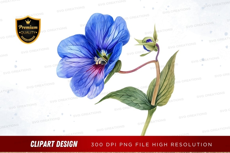 Blue flower clipart png