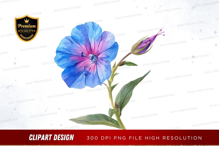 Purple Flower Clipart Image 7