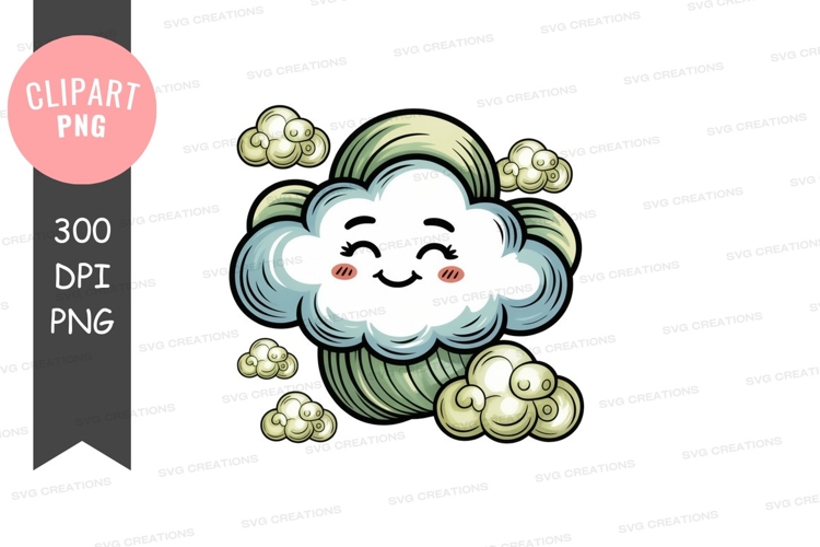 Cute Cloud Clipart Image 22