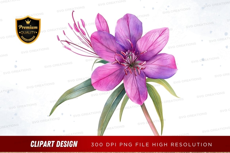 Purple Flower Clipart Image 6