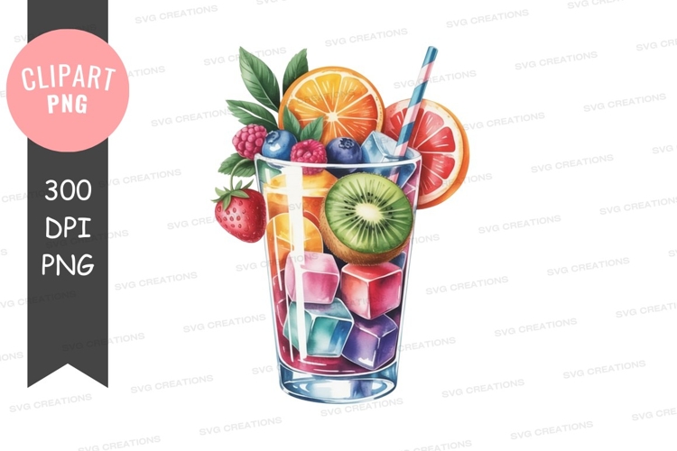 Colorful fruit infused water png