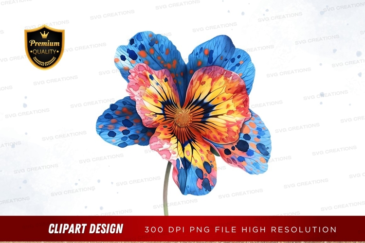 Colorful flower clipart png