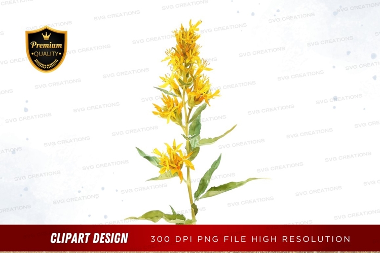 Yellow Flower Clipart Image 16