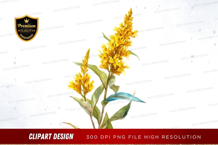 Yellow Flower Clipart Image 2