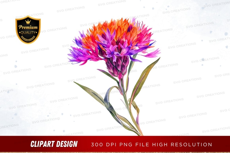 Purple Flower Clipart Image 2