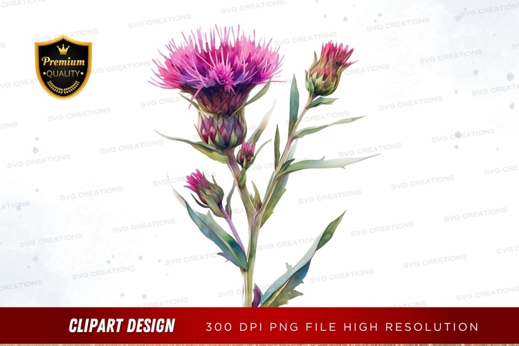 Purple Flower Clipart Image 2