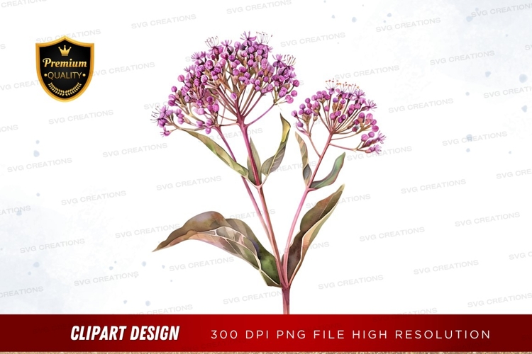 Purple Flower Clipart Image 3