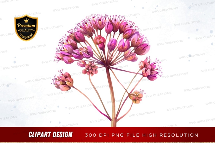 Purple Flower Clipart Image 2