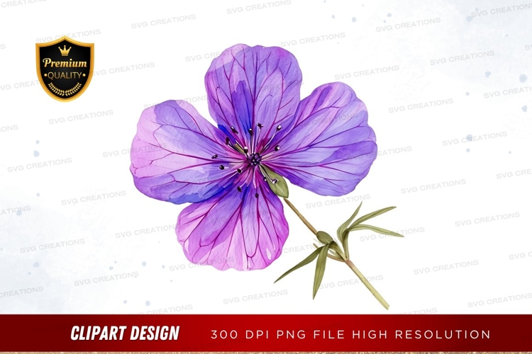 Purple Flower Clipart