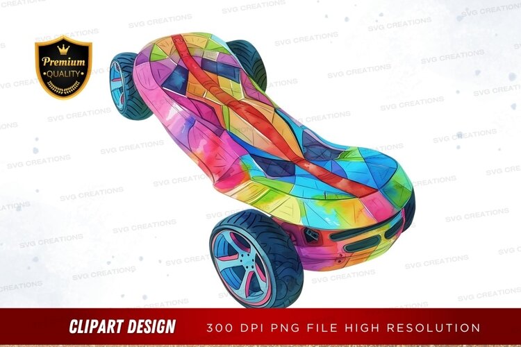Colorful abstract car example image 1