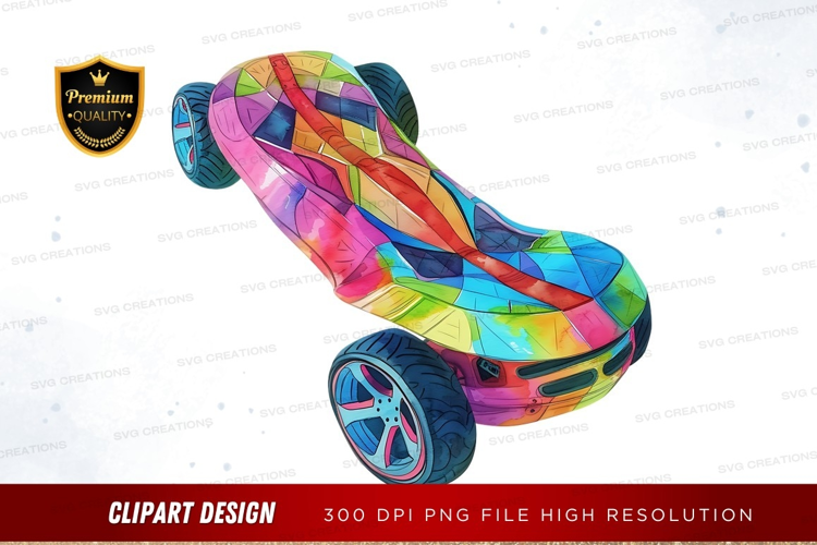 Colorful abstract car
