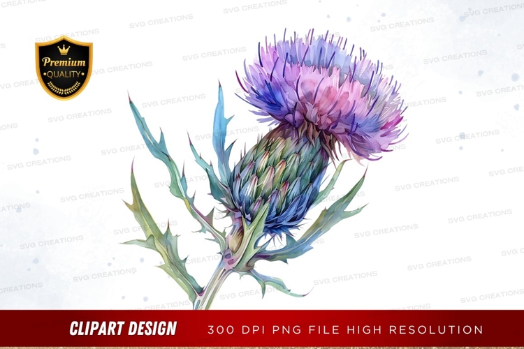 Purple Flower Clipart Image 24