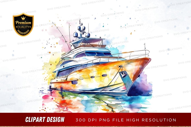 Luxury yacht on water