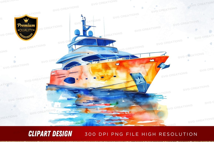 Luxurious yacht on calm waters